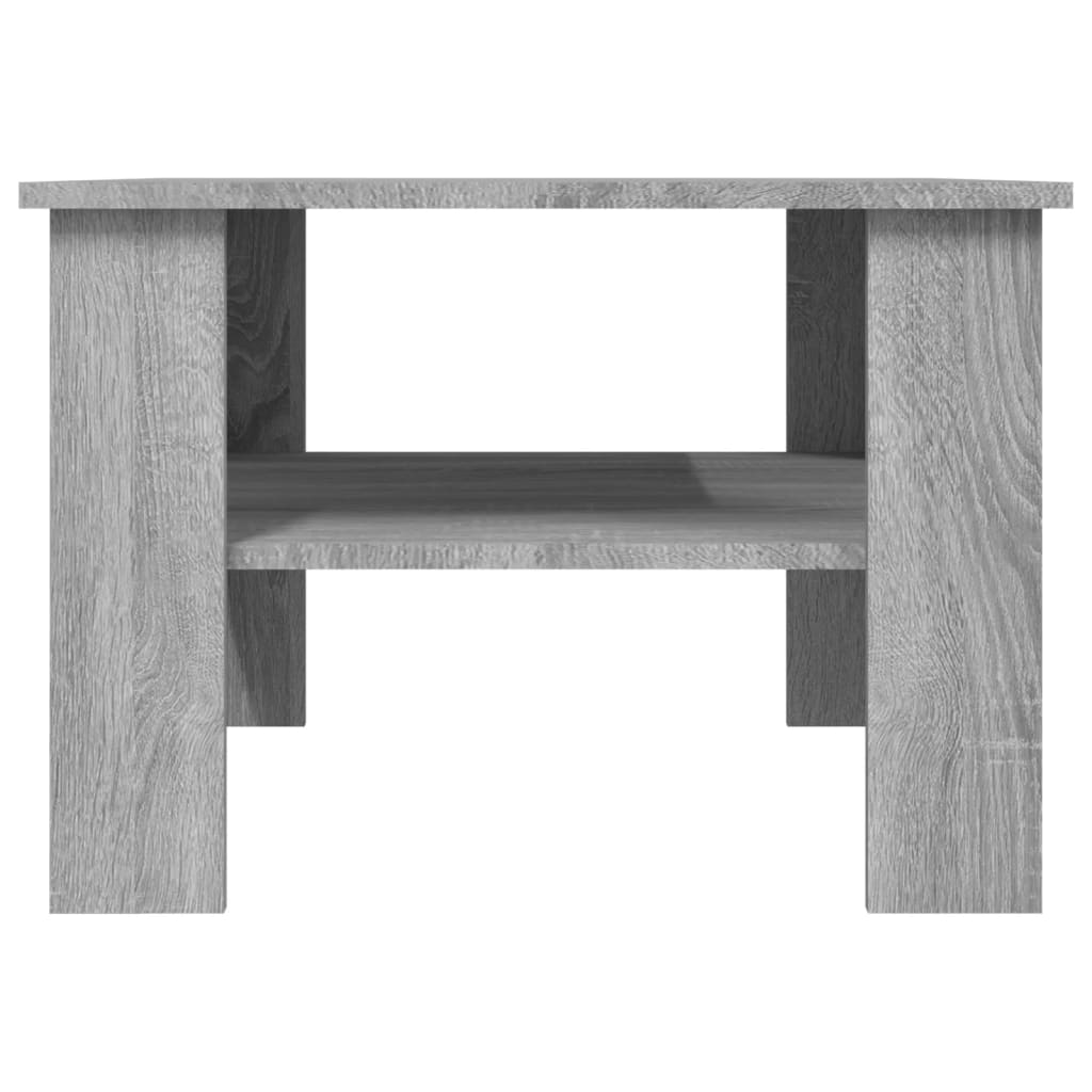 vidaXL Mesa de centro de madera contrachapada gris Sonoma 60x60x42 cm