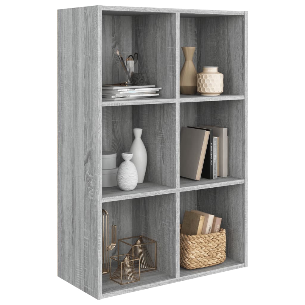 vidaXL Estantería/Aparador madera contrachapada gris Sonoma 66x30x98cm