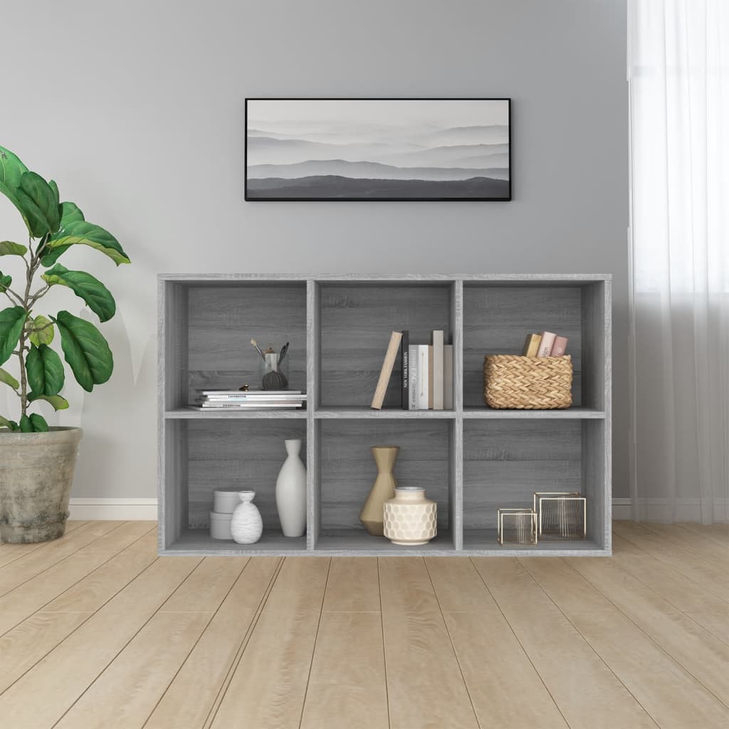 vidaXL Estantería/Aparador madera contrachapada gris Sonoma 66x30x98cm