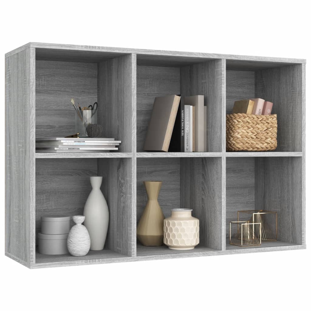 vidaXL Estantería/Aparador madera contrachapada gris Sonoma 66x30x98cm