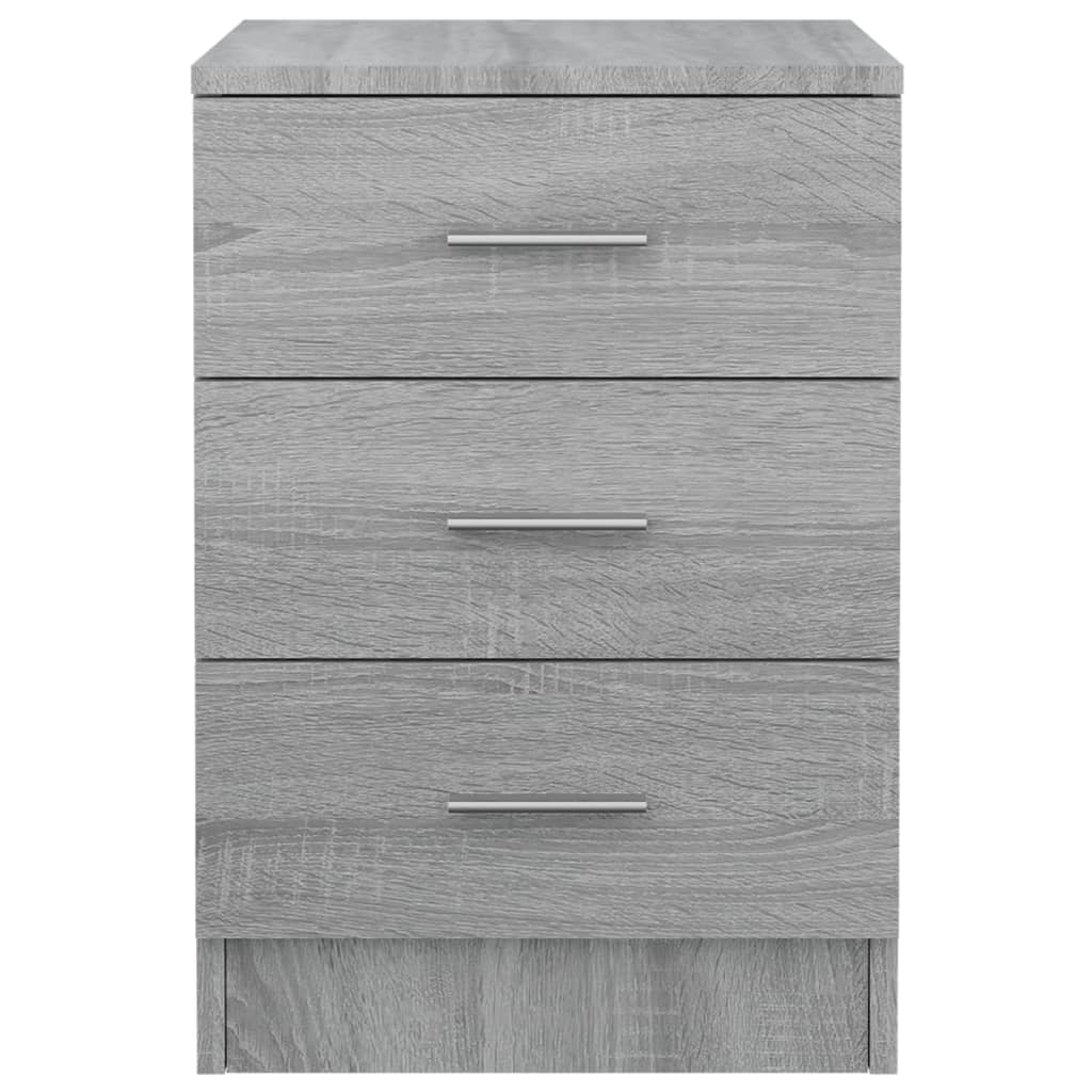 vidaXL Mesita de noche madera contrachapada gris Sonoma 38x35x56 cm