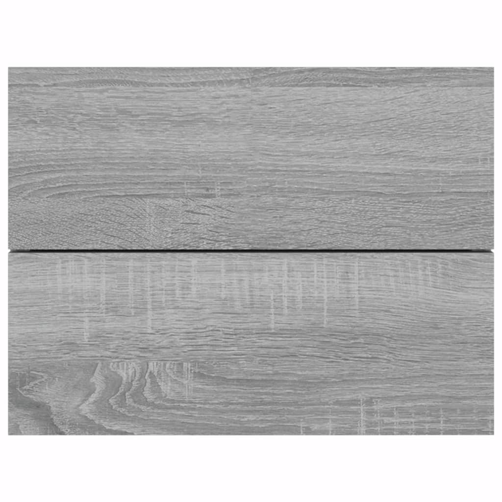 vidaXL Mesita de noche madera contrachapada gris Sonoma 40x30x30 cm