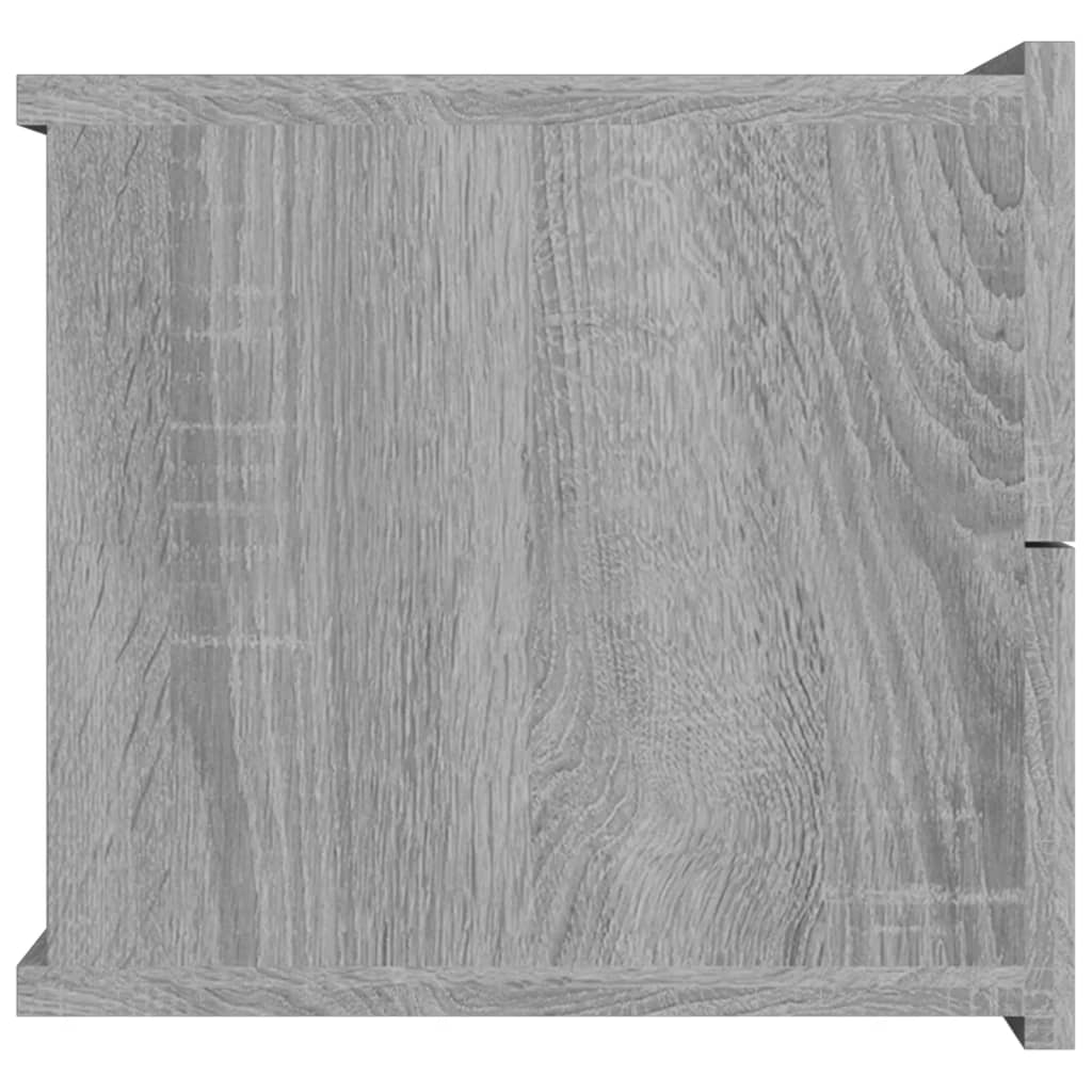 vidaXL Mesita de noche madera contrachapada gris Sonoma 40x30x30 cm