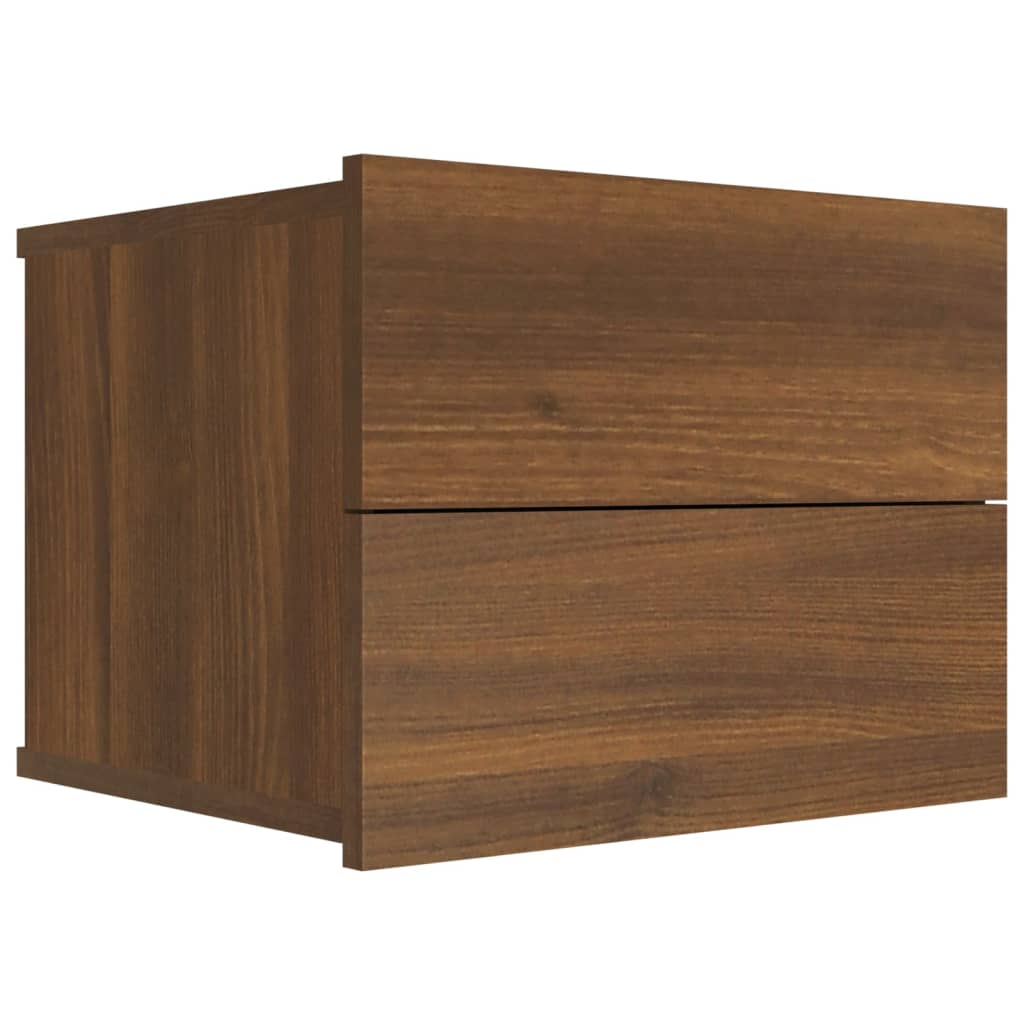 vidaXL Mesita de noche madera contrachapada marrón roble 40x30x30 cm