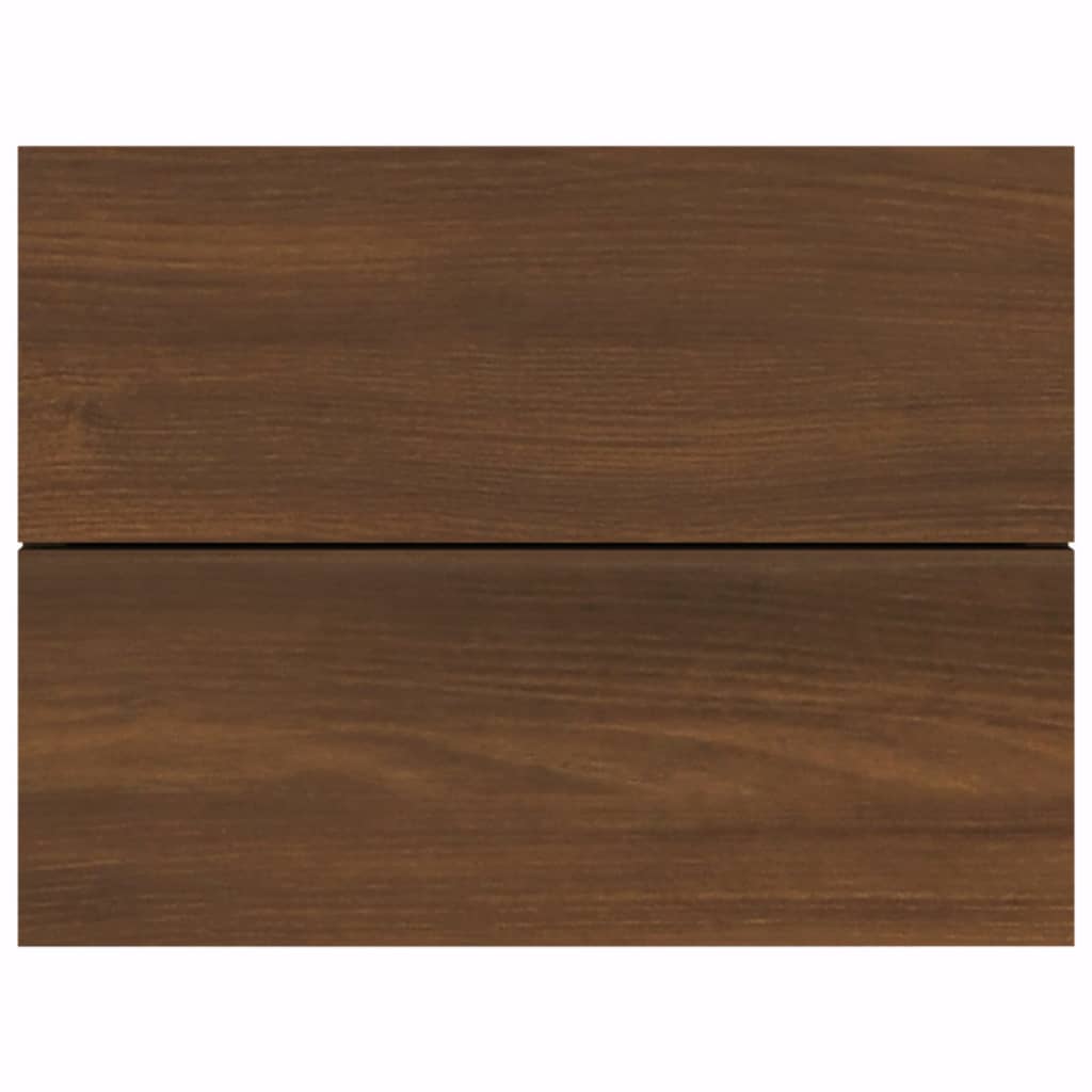 vidaXL Mesita de noche madera contrachapada marrón roble 40x30x30 cm