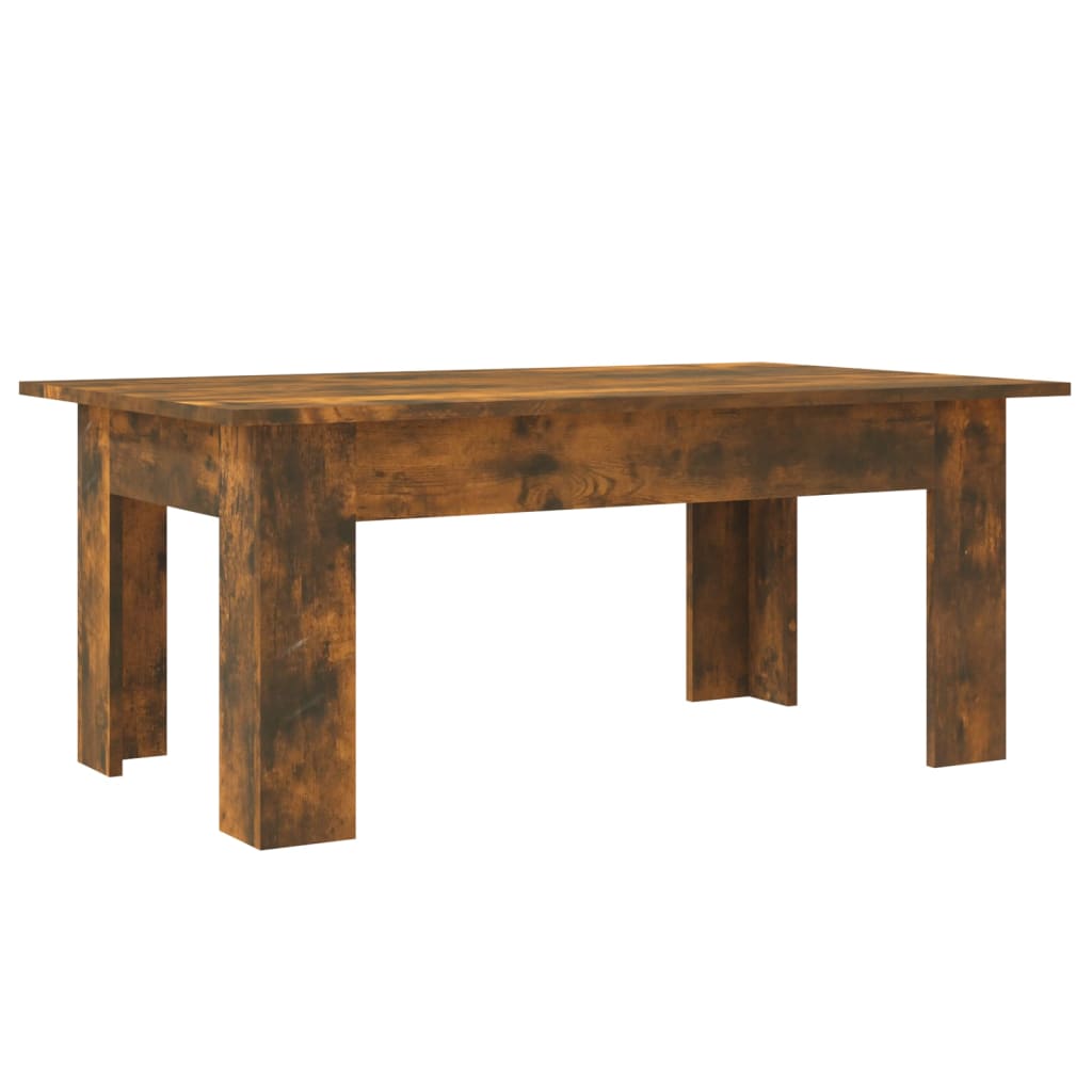 vidaXL Mesa de centro madera contrachapada roble ahumado 100x60x42 cm