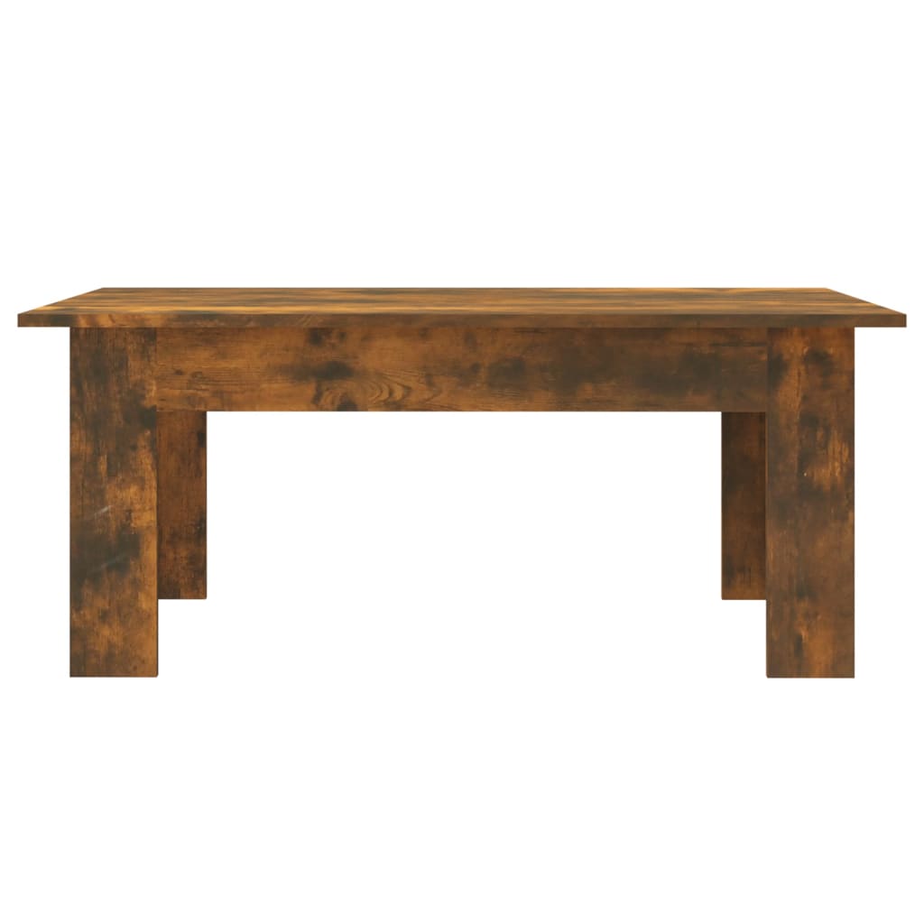 vidaXL Mesa de centro madera contrachapada roble ahumado 100x60x42 cm