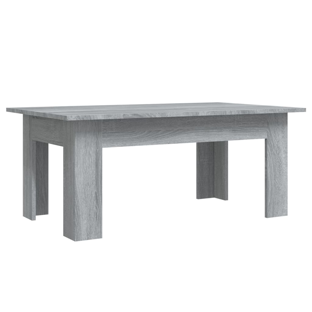 vidaXL Mesa de centro de madera contrachapada gris Sonoma 100x60x42 cm