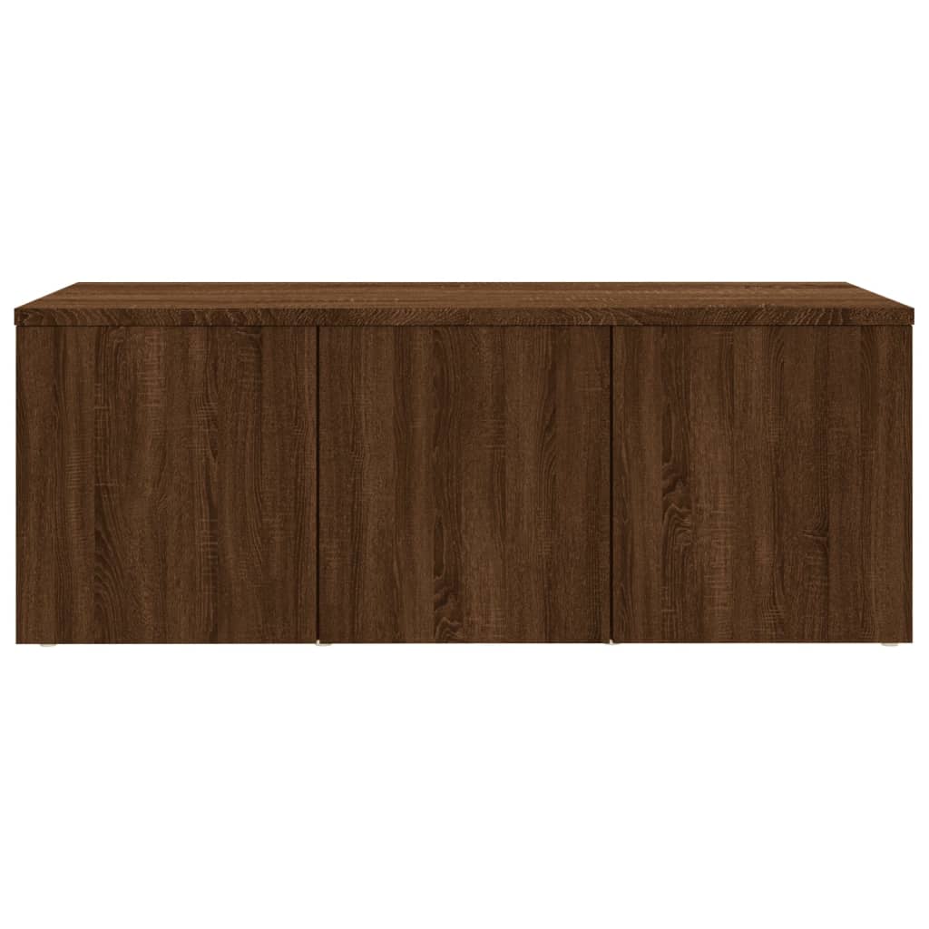 vidaXL Mueble TV madera contrachapada color marrón roble 80x34x30 cm