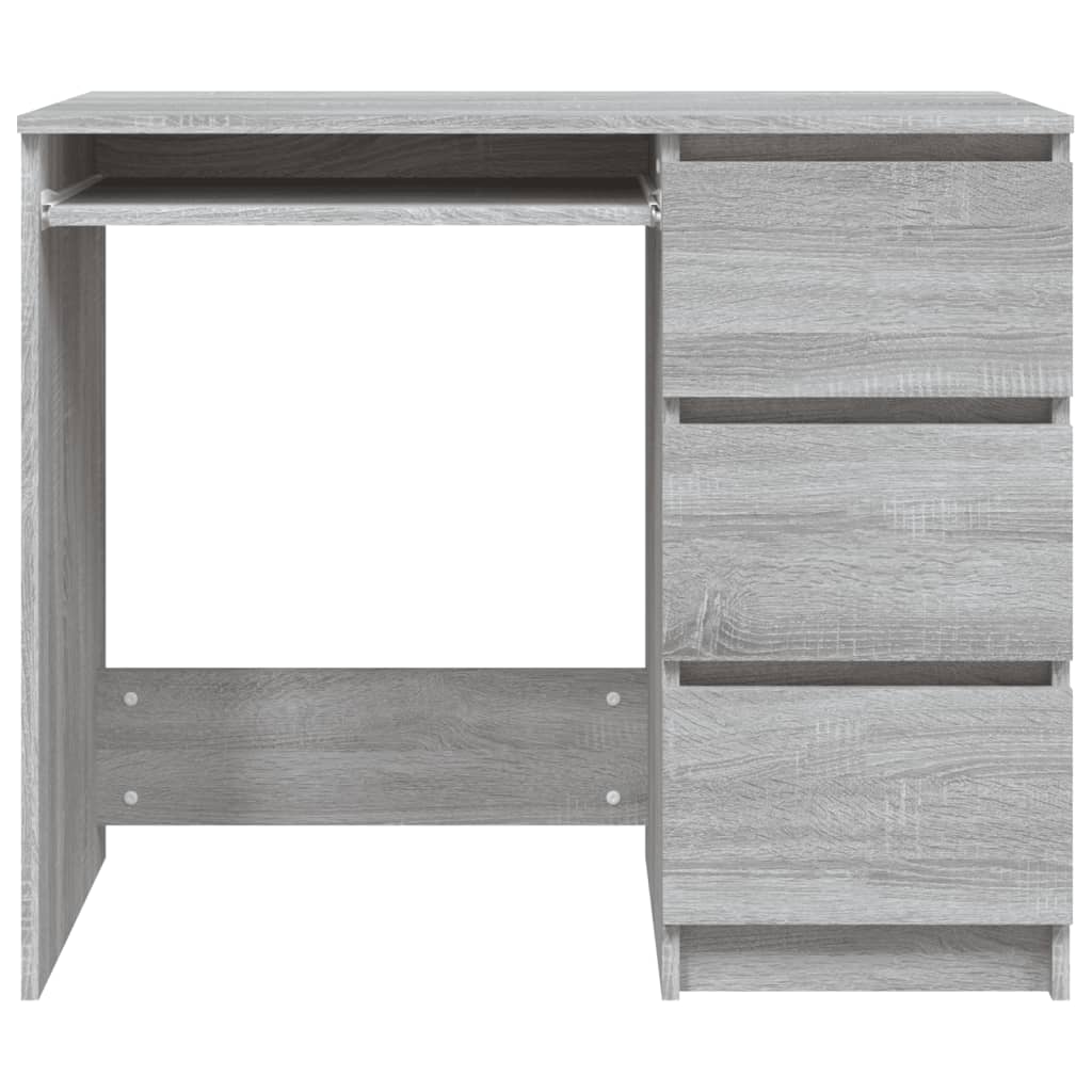 vidaXL Escritorio de madera contrachapada gris Sonoma 90x45x76 cm