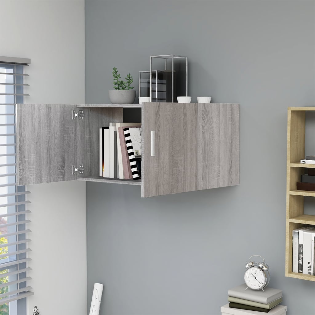 vidaXL Armario de pared madera de ingeniería gris Sonoma 80x39x40 cm