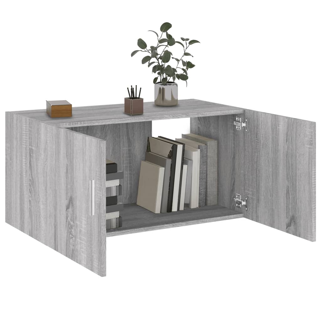 vidaXL Armario de pared madera de ingeniería gris Sonoma 80x39x40 cm