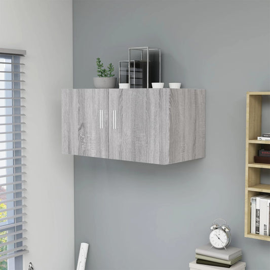 vidaXL Armario de pared madera de ingeniería gris Sonoma 80x39x40 cm