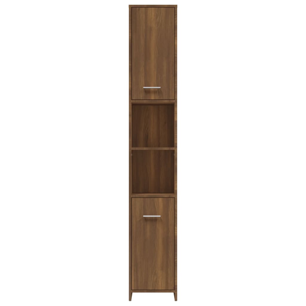 vidaXL Armario de baño madera contrachapada roble marrón 30x30x183,5cm