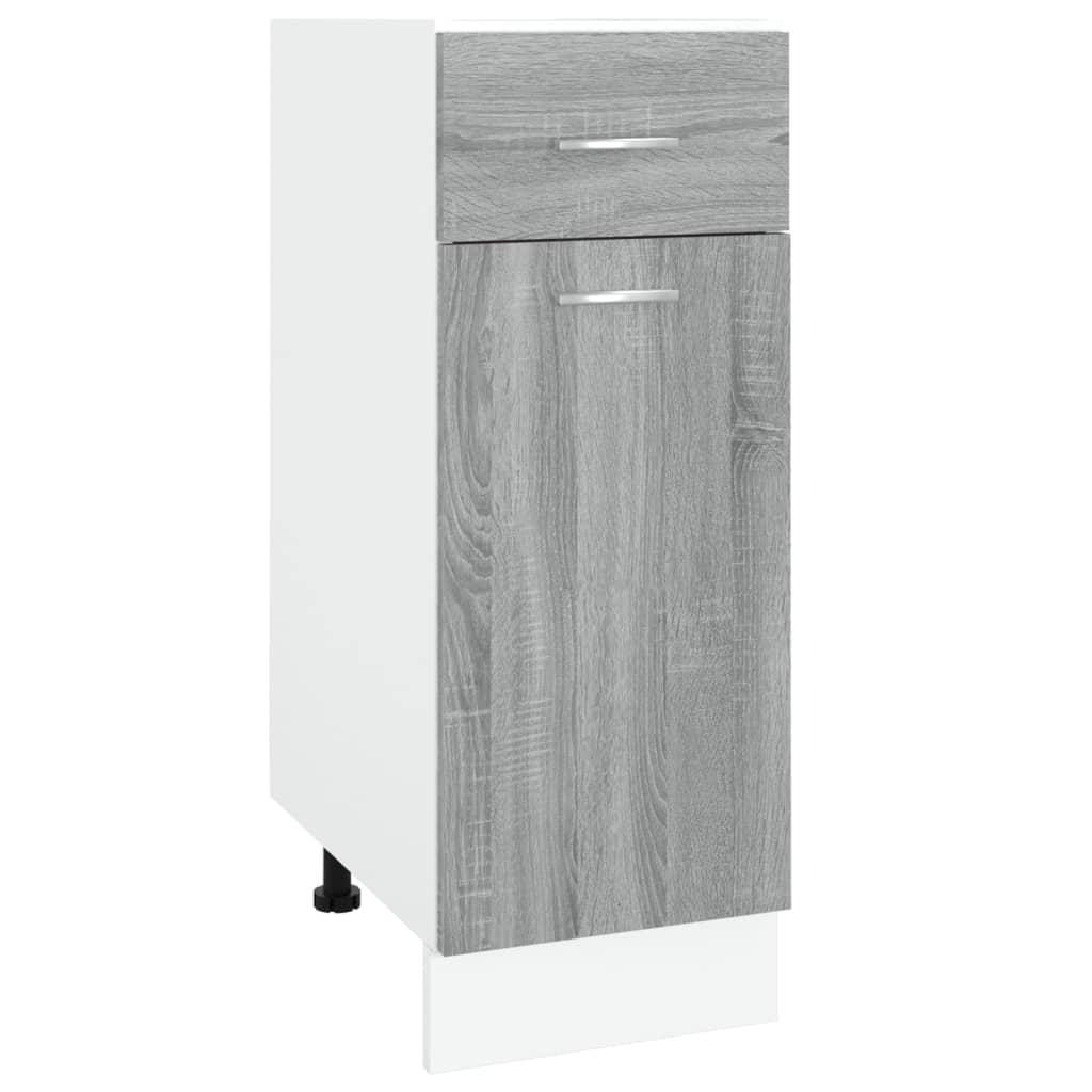 vidaXL Armario bajo de cocina madera de ingeniería gris 30x46x81,5 cm