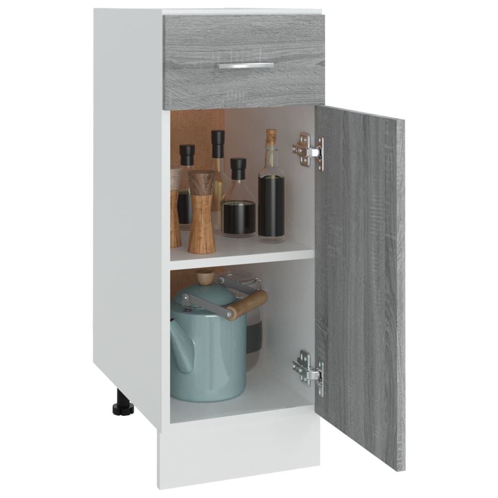 vidaXL Armario bajo de cocina madera de ingeniería gris 30x46x81,5 cm