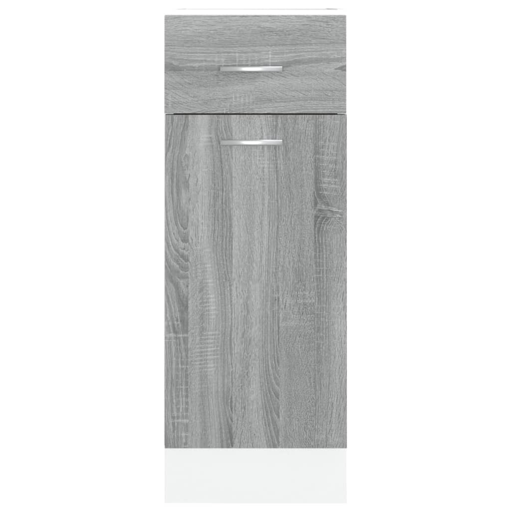 vidaXL Armario bajo de cocina madera de ingeniería gris 30x46x81,5 cm