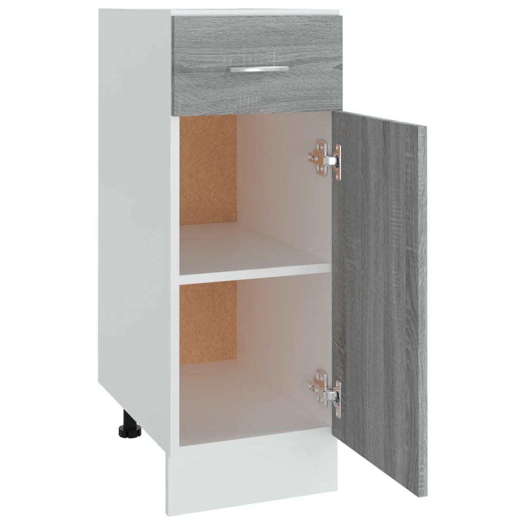 vidaXL Armario bajo de cocina madera de ingeniería gris 30x46x81,5 cm