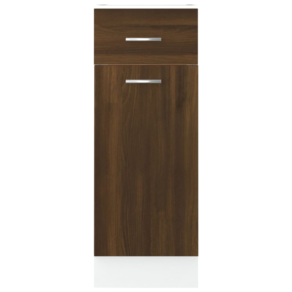 vidaXL Armario bajo cocina madera de ingeniería marrón 30x46x81,5 cm