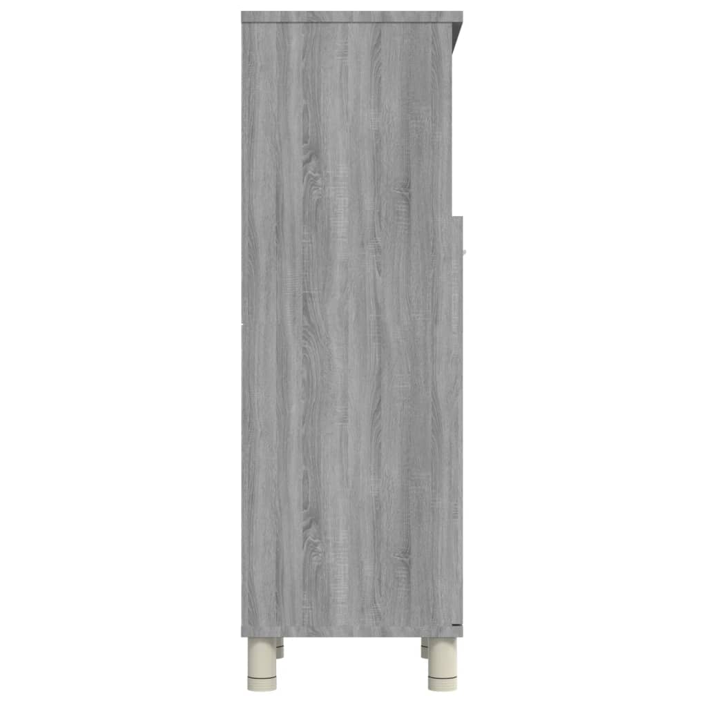 vidaXL Armario de baño madera contrachapada gris Sonoma 30x30x95 cm