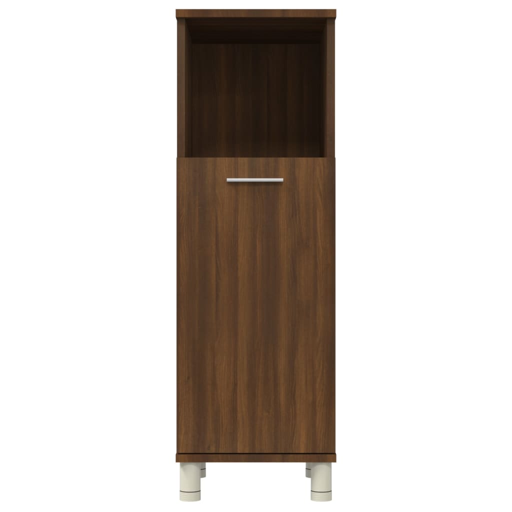 vidaXL Armario de baño madera contrachapada roble marrón 30x30x95 cm