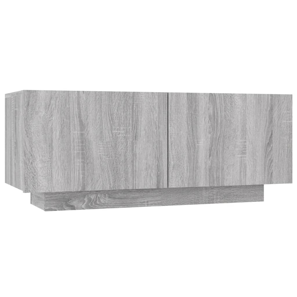 vidaXL Mueble de TV madera contrachapada gris Sonoma 100x35x40 cm