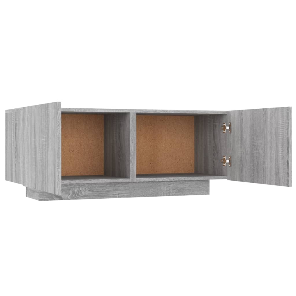 vidaXL Mueble de TV madera contrachapada gris Sonoma 100x35x40 cm