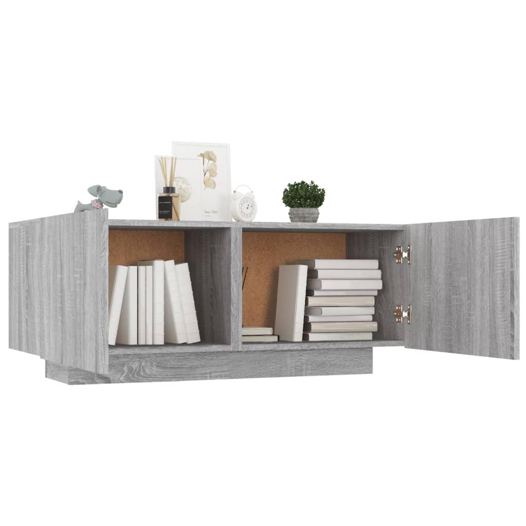 vidaXL Mueble de TV madera contrachapada gris Sonoma 100x35x40 cm