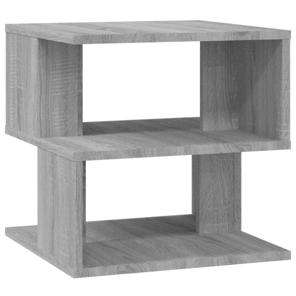 vidaXL Mesa auxiliar de madera contrachapada gris Sonoma 40x40x40 cm