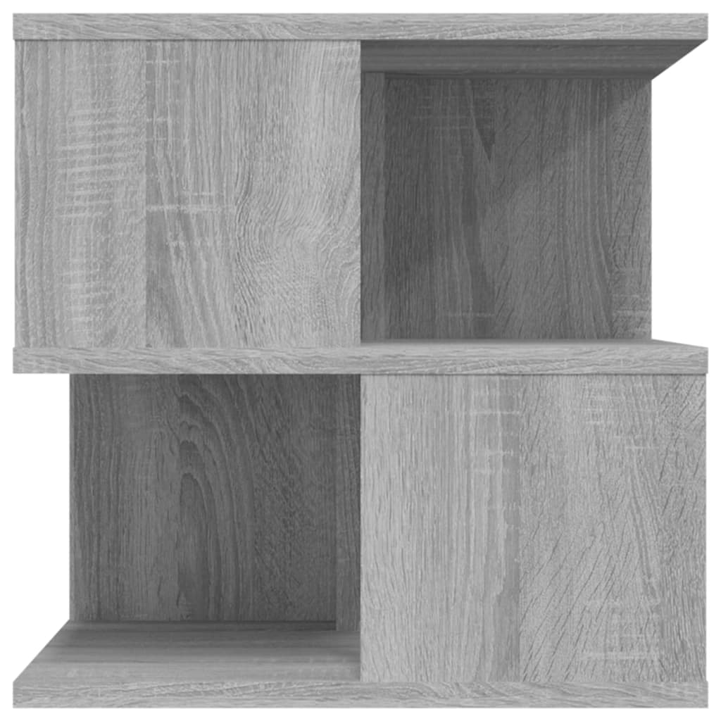 vidaXL Mesa auxiliar de madera contrachapada gris Sonoma 40x40x40 cm