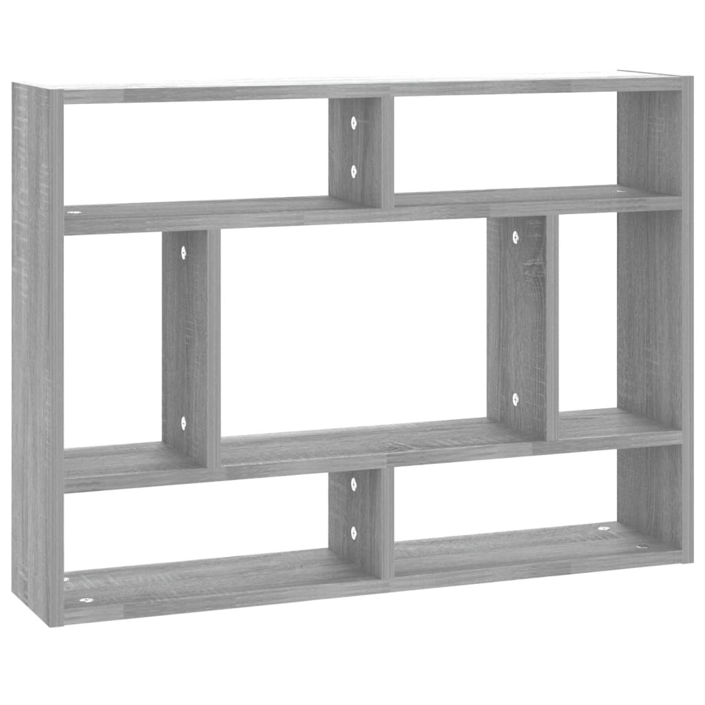 vidaXL Estantería de pared madera de ingeniería gris sonoma 75x16x55cm