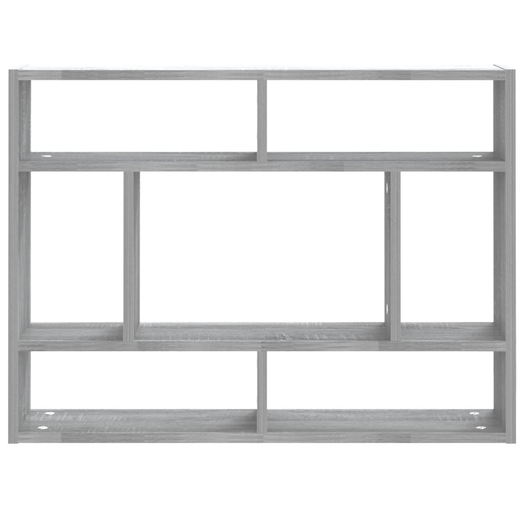 vidaXL Estantería de pared madera de ingeniería gris sonoma 75x16x55cm