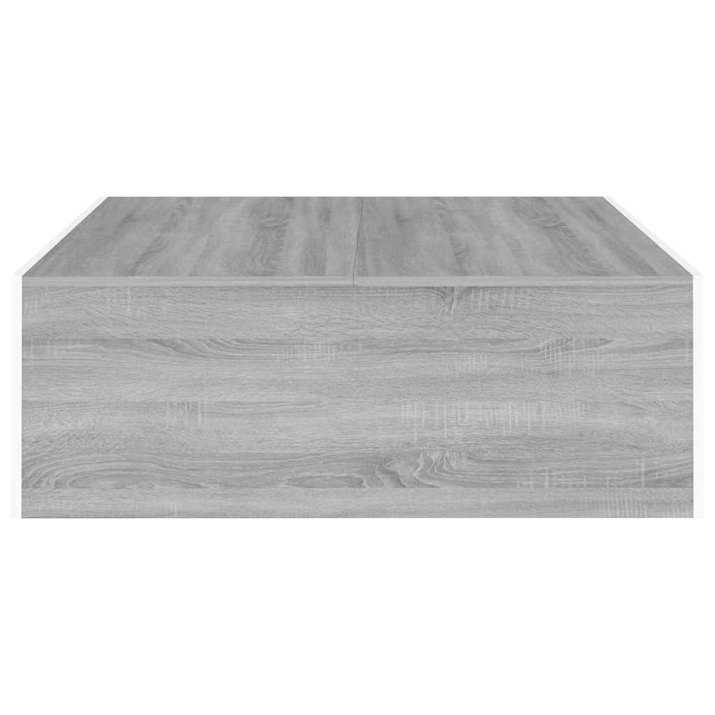 vidaXL Mesa de centro madera de ingeniería gris Sonoma 100x100x35 cm