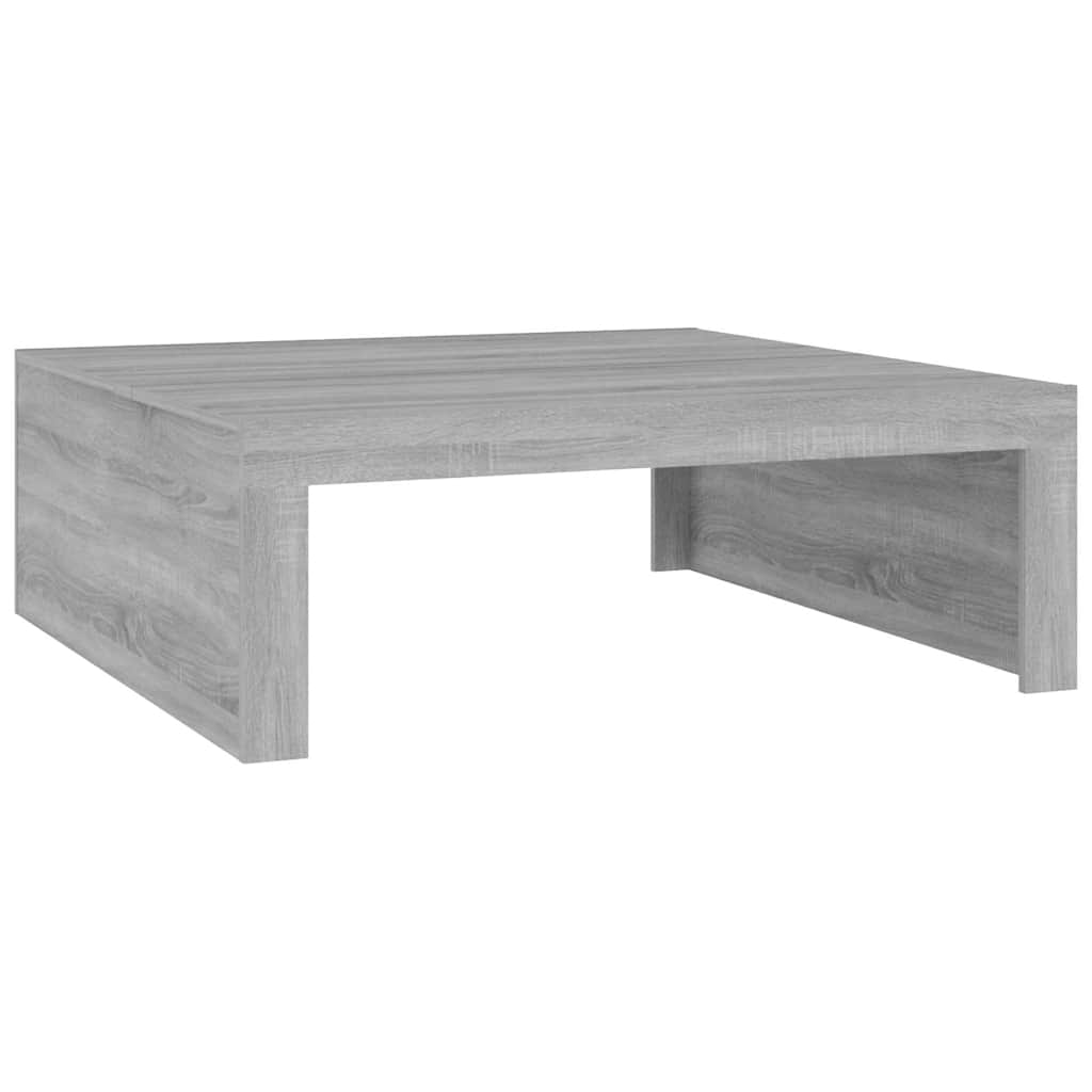 vidaXL Mesa de centro madera de ingeniería gris Sonoma 100x100x35 cm