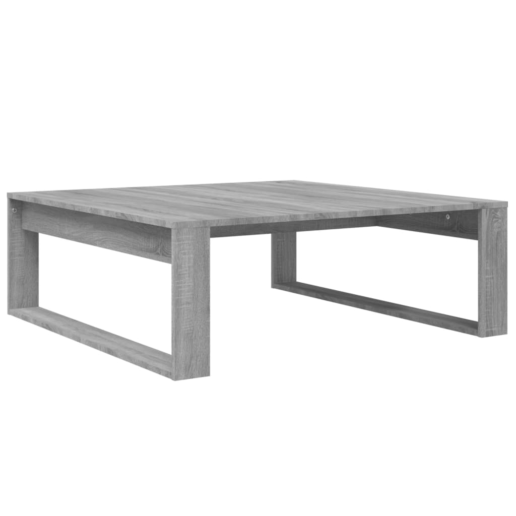 vidaXL Mesa de centro madera de ingeniería gris Sonoma 100x100x35 cm