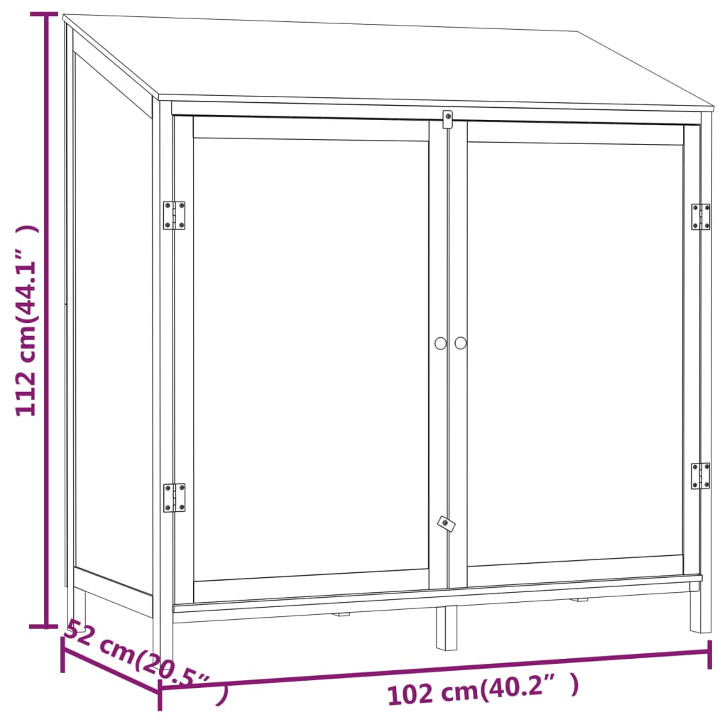 vidaXL Cobertizo de jardín madera de abeto maciza blanco 102x52x112 cm