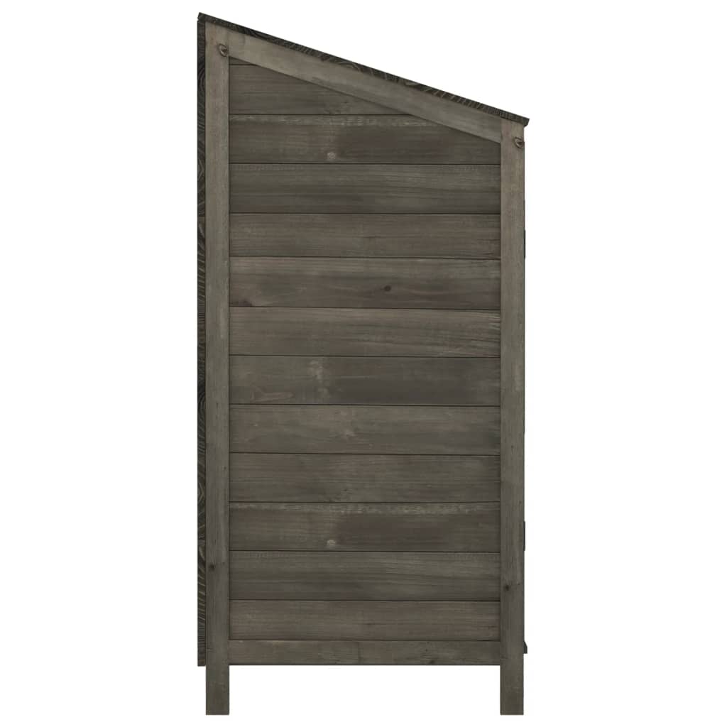 vidaXL Cobertizo de jardín madera abeto maciza antracita 102x52x112 cm