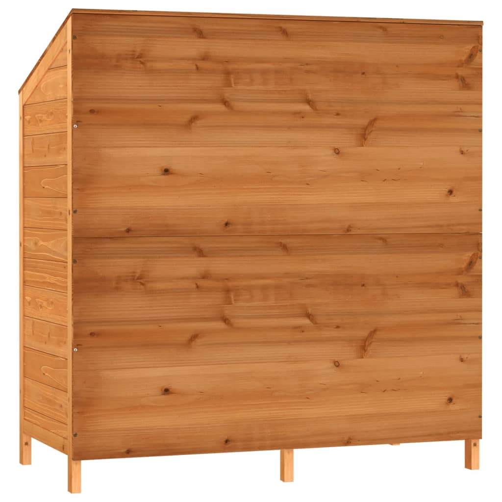 vidaXL Cobertizo de jardín madera de abeto maciza marrón 102x52x112 cm