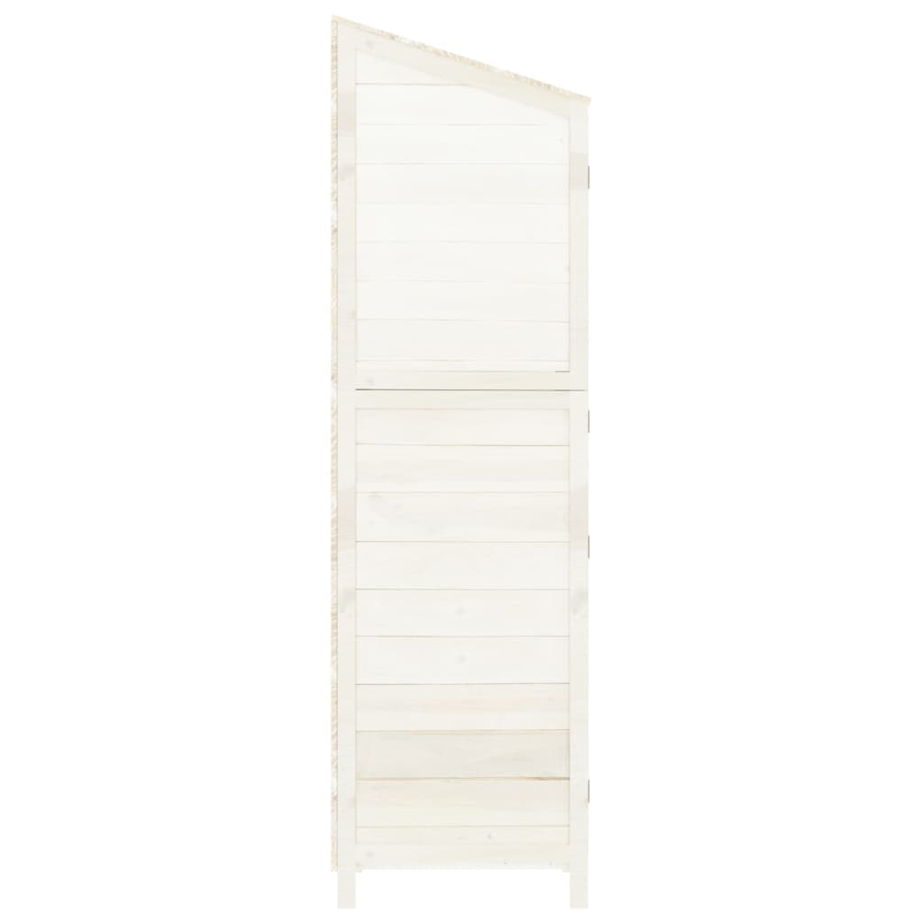 vidaXL Cobertizo de jardín madera maciza abeto blanco 102x52x174,5cm