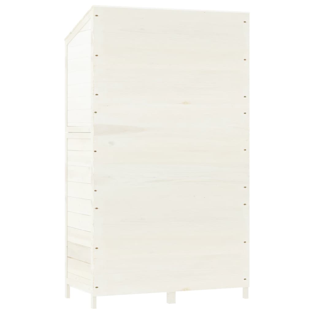 vidaXL Cobertizo de jardín madera maciza abeto blanco 102x52x174,5cm