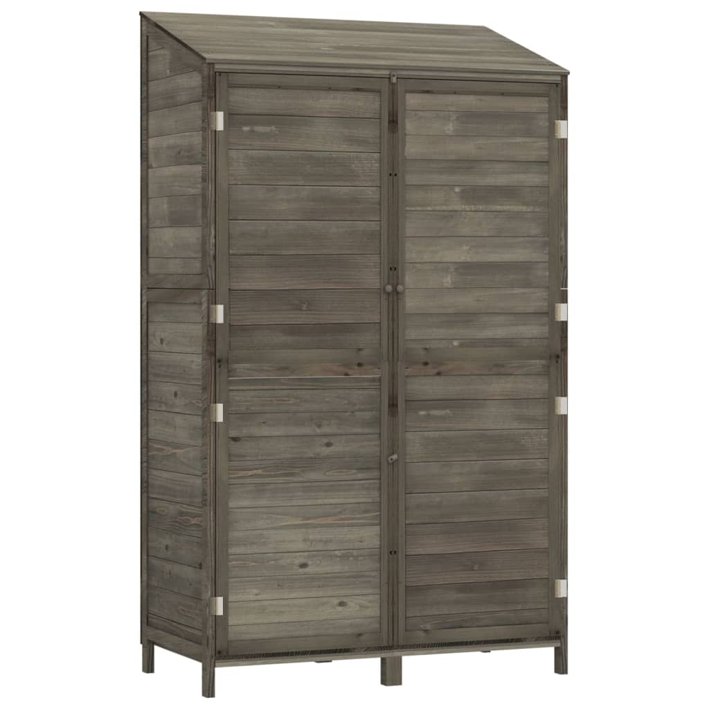 vidaXL Cobertizo jardín madera maciza abeto antracita 102x52x174,5cm