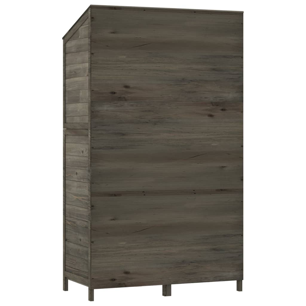 vidaXL Cobertizo jardín madera maciza abeto antracita 102x52x174,5cm