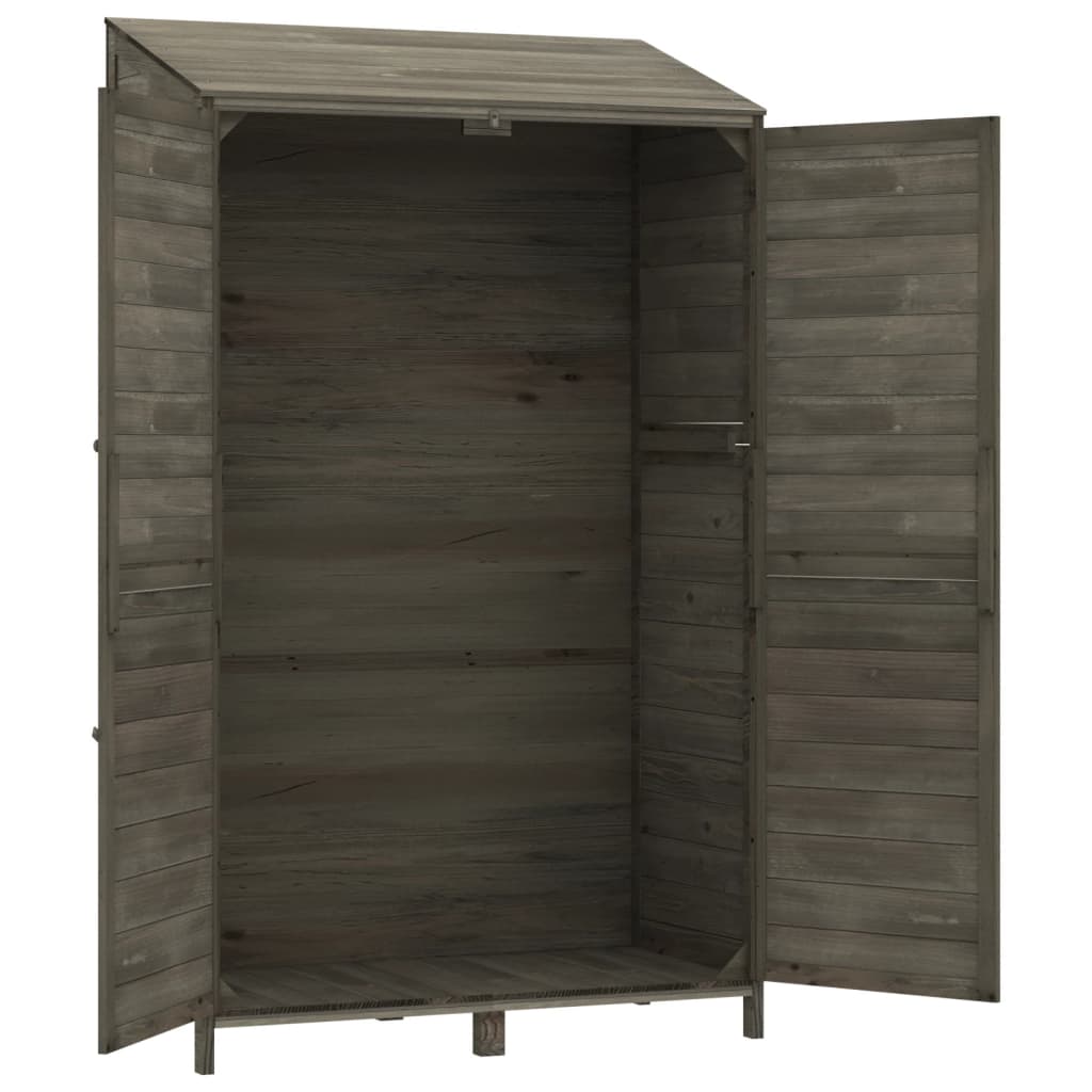 vidaXL Cobertizo jardín madera maciza abeto antracita 102x52x174,5cm