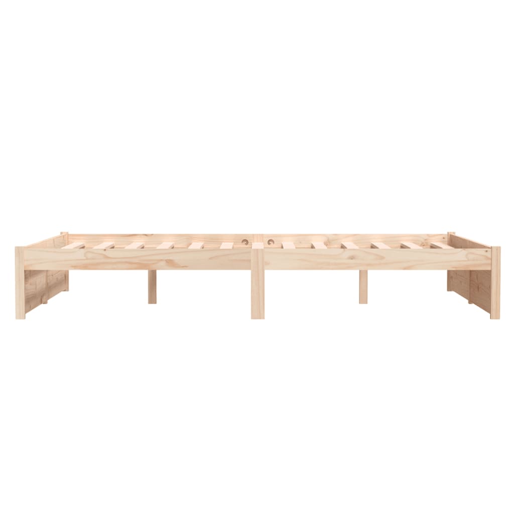 vidaXL Estructura de cama doble sin colchón madera maciza 120x190 cm