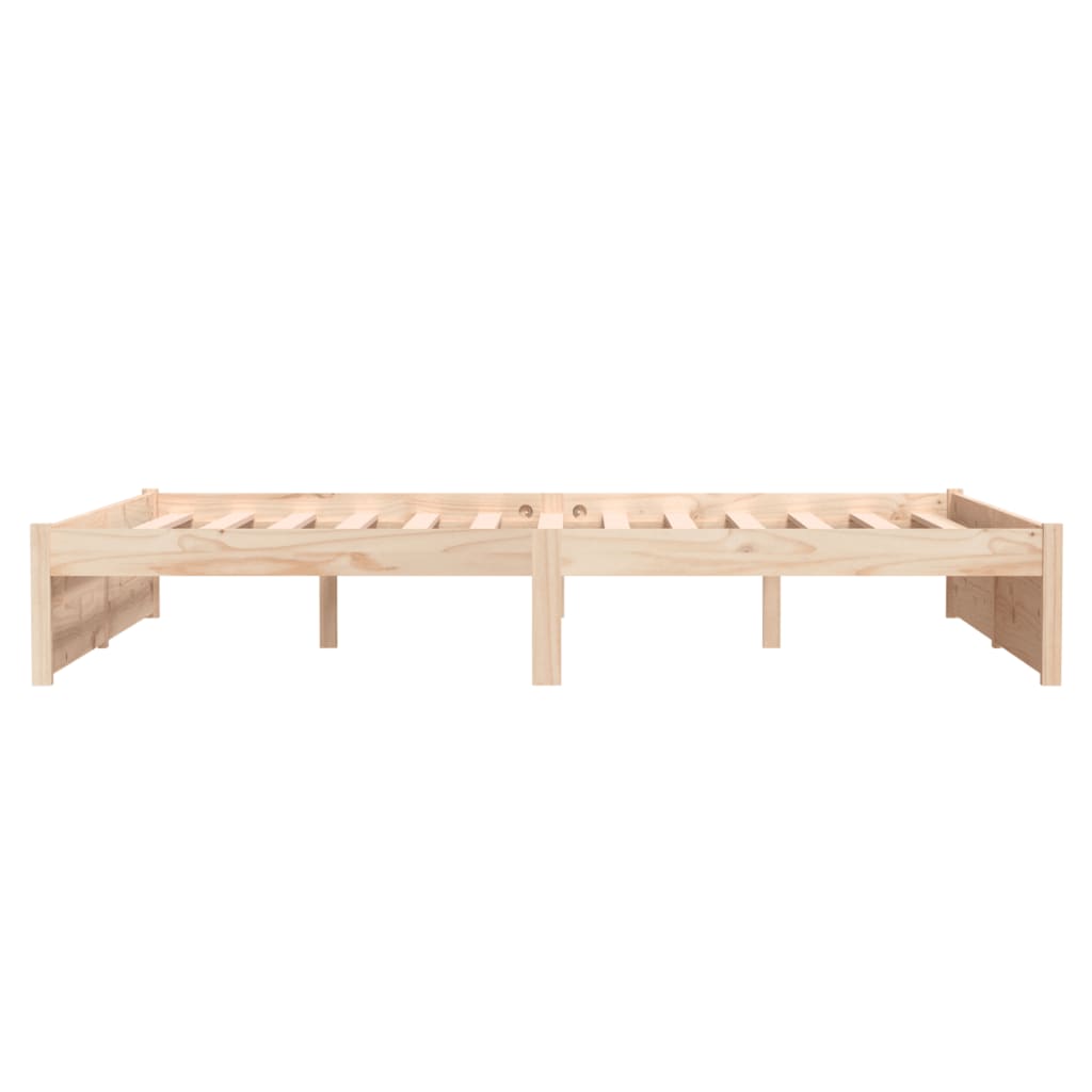 vidaXL Estructura de cama doble sin colchón madera maciza 135x190 cm