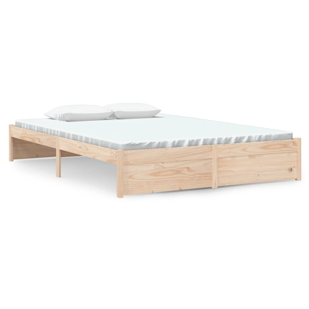 vidaXL Estructura de cama sin colchón madera maciza 140x190 cm