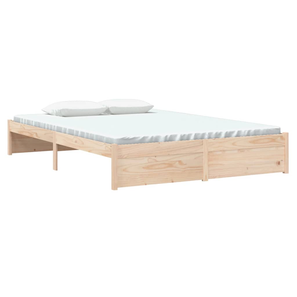 vidaXL Estructura de cama sin colchón madera maciza 140x190 cm