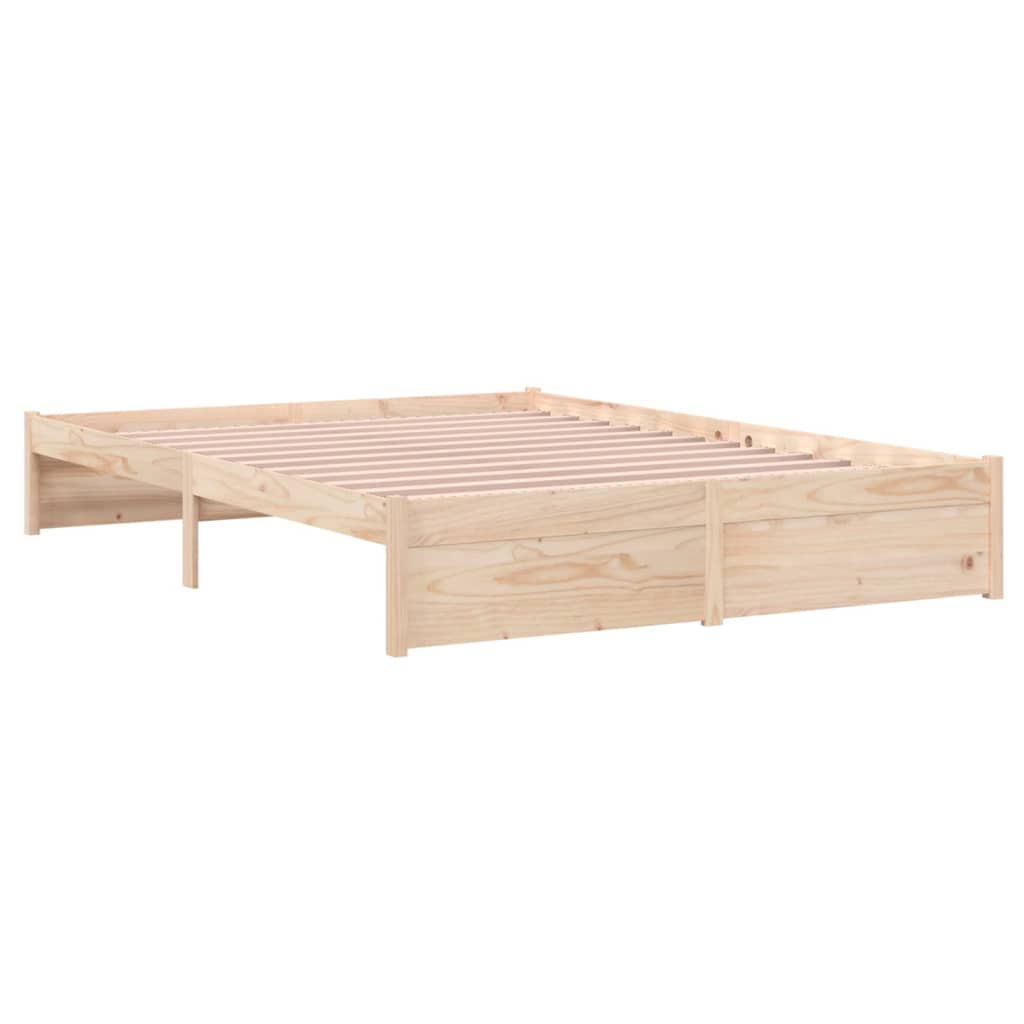 vidaXL Estructura de cama sin colchón madera maciza 140x190 cm