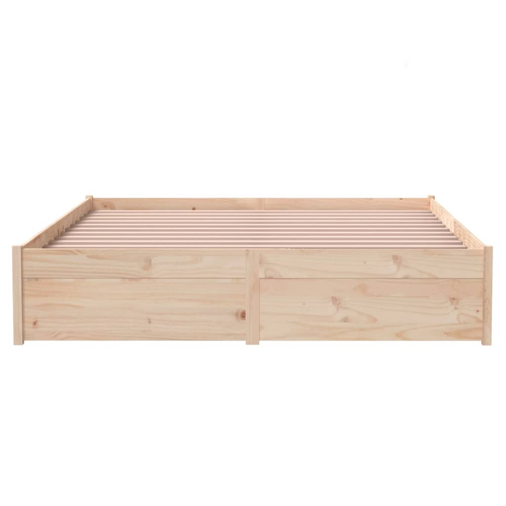 vidaXL Estructura de cama sin colchón madera maciza 140x190 cm