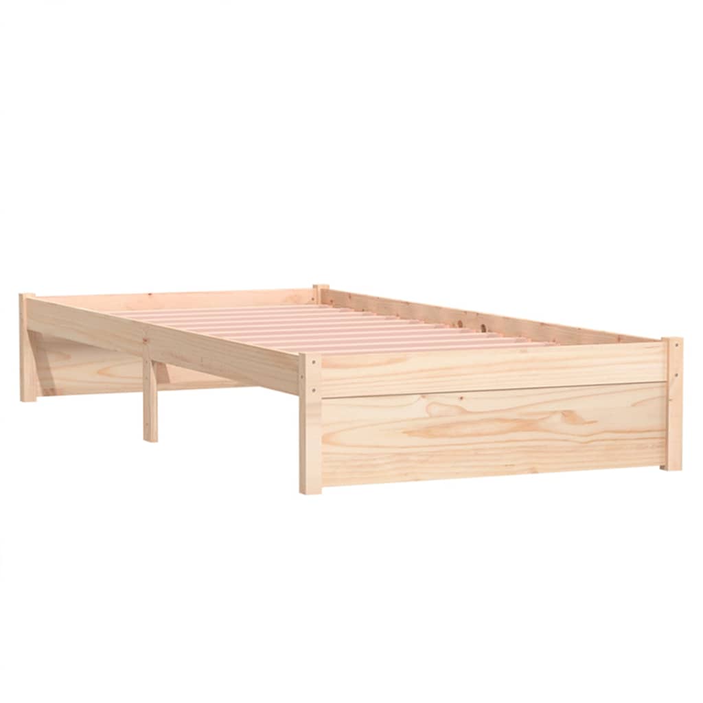 vidaXL Estructura de cama sin colchón madera maciza 90x200 cm